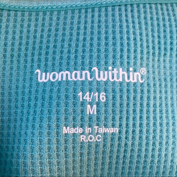 14/16 1X Woman Within Short Sleeve Waffle Thermals Bundle - Picture 7 of 12